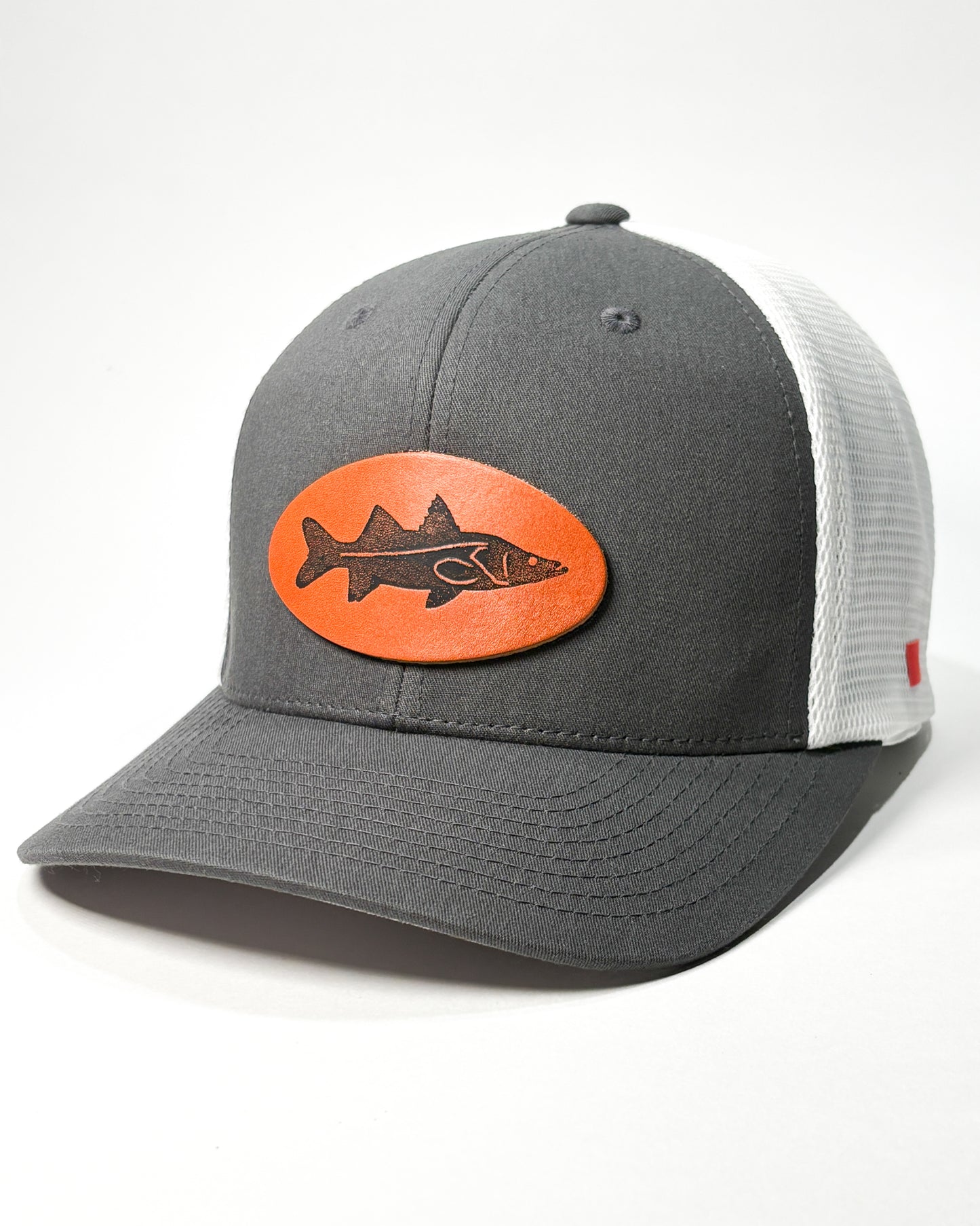 Bravo Cay snook design leather patch hat