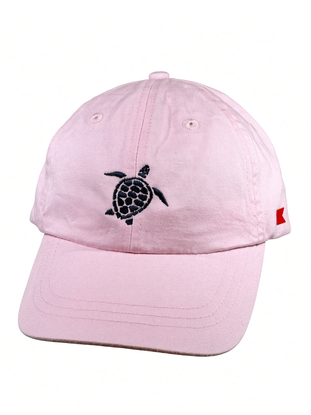 Bravo Cay Kids Collection youth hat in pink with embroidered sea turtle design in navy blue