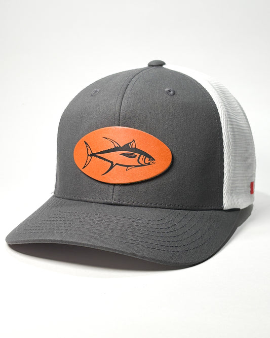 Bravo Cay tuna design leather patch hat